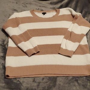 Torrid Size 2 Nude Pink and Light Cream Sweater